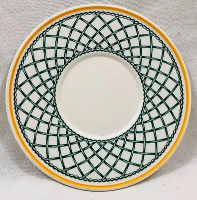 Villeroy & And Boch BASKET Saucer For Large Breakfast Cup 18cm Excellent Brown • £12.49
