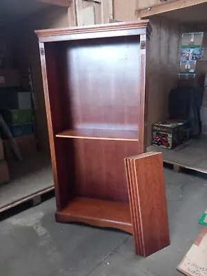 Yew Wooden Book Shelf (Shelving Unit Cabinet Shelves Display) Vintage  • £150