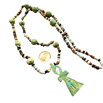 Vintage Mummy Beads With Ankh • $49.95