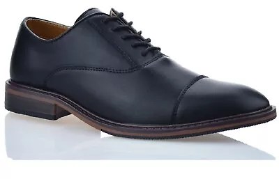 Mens Formal Work School Office Wedding Dress Smart Lace Up Oxford Casual Shoes • £12.95