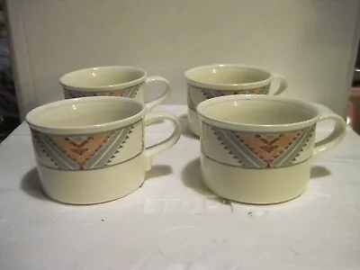 Mikasa Intaglio CAC24  Santa Fe Coffee Tea Cups 2 1/2   Mugs Southwestern 4 New • $13.99