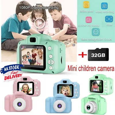 £4.39 • Buy UK Children Kids Gift LCD Camera For Mini Toy Digital Children Camera 1080P HD