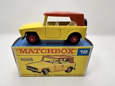 Matchbox Lesney Vintage Field Car #18 Yellow W/ Auto Steer In Original Box MINT • $68.50