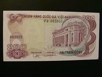 Vietnam 200 Dong 1970 Crisp UNC • $2.25