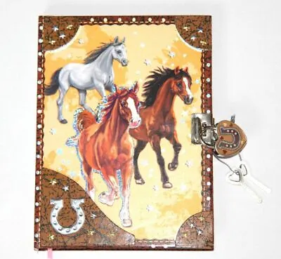 Girls Lockable Diary - Horse Girls Diary With Lock Girls Journal Horses Ponies • $19.95