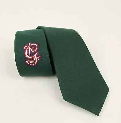 Gucci Green Wool/Silk Tie With BRW Embroidered G 521715 3173 • $119.99