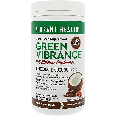 $48.80 • Buy Vibrant Health Green Vibrance Chocolate Coconut Drink Powder, 13.23 Oz