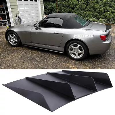 Black Rear Diffuser Bumper 4 Fins Splitter Spoiler Lower Lip For Honda S2000 • $69.39