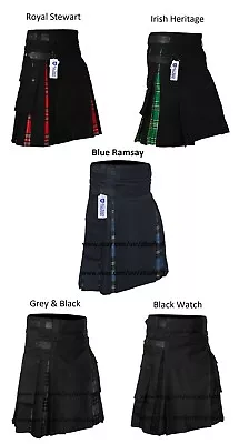 $34.99 • Buy Men's Tartan Hybrid Utility Kilt, Hybrid Kilt, Utility Kilt Multiple Color