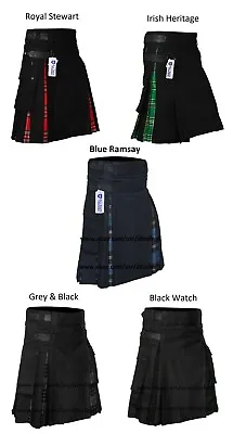 Men's Tartan Hybrid Utility Kilt Hybrid Kilt Utility Kilt Multiple Color • $34.99