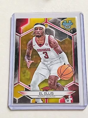 El Ellis 2023-24 Bowman’s Best University Gold Refractor 13/50 Arkansas • $10.95