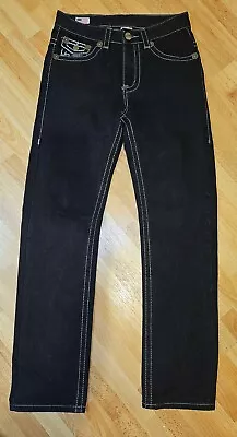 True Religion Baggy Relaxed Straight Mens Jeans Size 30x30 Black Wash • $40