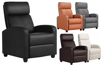 PU Leather Recliner Sofa Adjustable Single Recliner With Pocket Spring Bedroom • $139.99