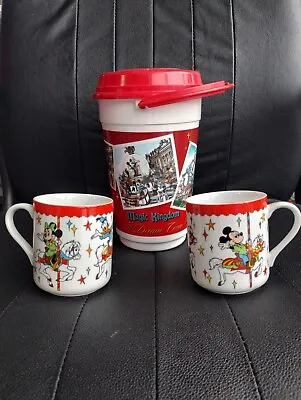 Vintage Disney Mugs And 1993 Magic Kingdom Popcorn Bucket • $35
