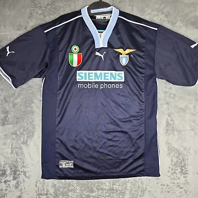 Ss Lazio Italy 2000/2001 European Away Football Shirt Jersey Puma Xl Extra Large • £99.95