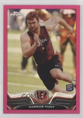 2013 Topps Chrome BCA Pink Refractor /399 Margus Hunt #109 Rookie RC • $3.07