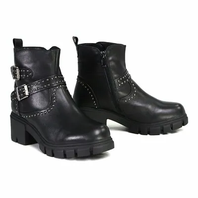 Milwaukee Performance Leather Women's Black Leather Studded Boots MBL9446 • $109.99