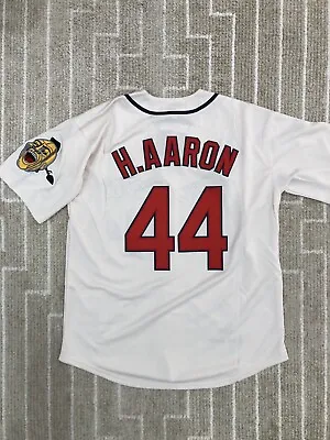 XL Hank Aaron Milwaukee Braves Legend 1963 Season Home Jersey With Patch Beige • $79