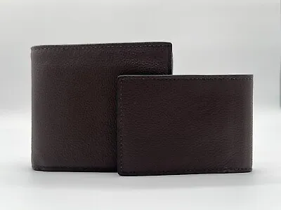 Coach F74991 Men's Compact ID Wallet Dark Saddle Sport Calf Leather  Mahogany • $86