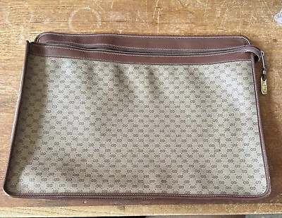 Vintage Gucci GG Monogram Clutch Document Briefcase Bag • $285