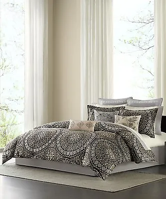 New Echo Design Caravan Twin 3 Piece Comforter Set With Sham & Bedskirt Onyx • $89.95