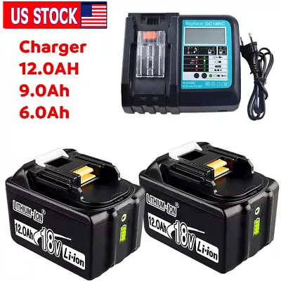 2x For Makita 18V 12.0Ah LXT Lithium Ion Battery Or Charger BL1860 BL1830 BL1850 • $39.98