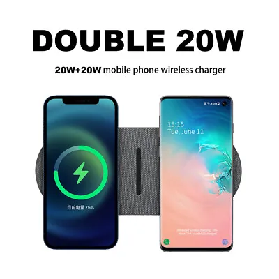 2in1 Dual 20W Wireless Charger Charging Pad For IPhone 14 13 Galaxy Z Flip Fold5 • $25.98