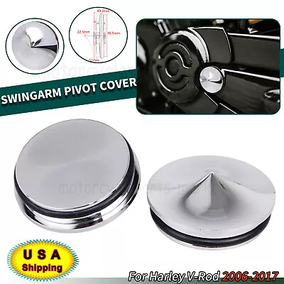 $23.98 • Buy Chrome Swingarm Pivot Bolt Cap Covers For Harley VRSC V-Rod 06-17 VRSCDX VRSCF