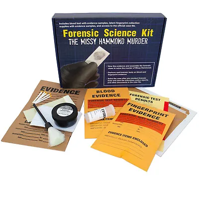 Crime Scene Forensic Science Kit Solve The Missy Hammond Murder Mystery Game NEW • $45