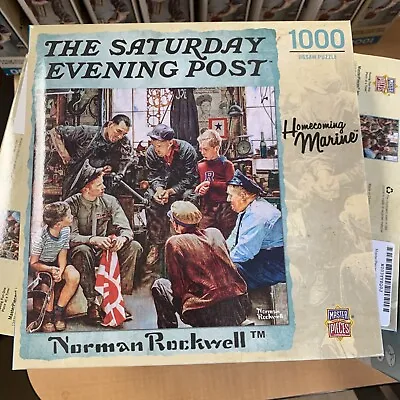 MasterPieces 1000 Piece Jigsaw Puzzle | Homecoming Marine By Norman Rockwell NIB • $22.99