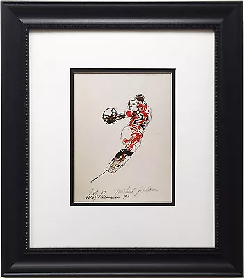 LeRoy Neiman  Michael Jordan  Newly CUSTOM FRAMED Art Print - Chicago Bulls MJ • $99.99