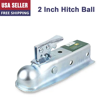 $15.36 • Buy Straight Tongue Trailer Coupler For 2  Hitch Ball With 2  Channel Width 3500 Lbs