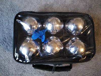 £10 • Buy French Boules. Set Of 6 Silver Boules In Carry Case