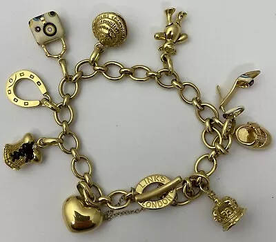 Authentic Heavy Links Of London 18ct Gold Charm Bracelet 52 Grams. • £2950