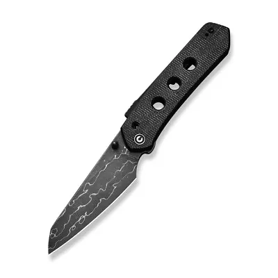 CIVIVI Knives Vision FG Superlock C22036-DS2 Black Micarta Damascus Pocket Knife • $100.90