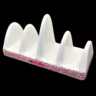 £9.95 • Buy Nutella Ceramic White Red Toast Rack 4 Slots Chocolate Lovers Home Birthday Gift