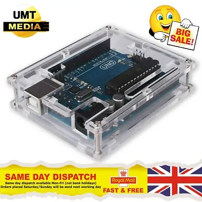 £3.25 • Buy Arduino Uno R3 Acrylic Case Enclosure Shell Transparent Clear Computer Box