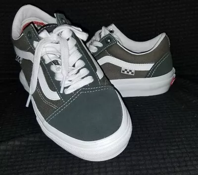 Vans Lace Up Pop Cush Low Top Skateboard Green Suede & Canvas Size 6.5 ~ 508357 • $55