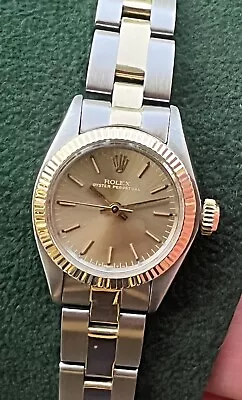 Rolex Oyster Perpetual Lady Automatic(gold/steel) Good Working /cal. 1130 (6719) • $1150