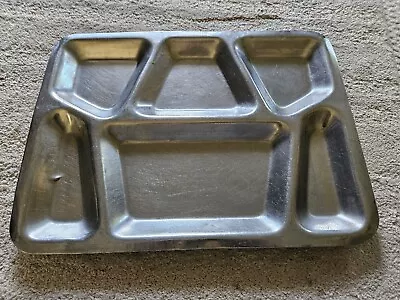 Prison Cafeteria Mess Military  Hall Sectional Serving Tray Stainless Steel • $44.99