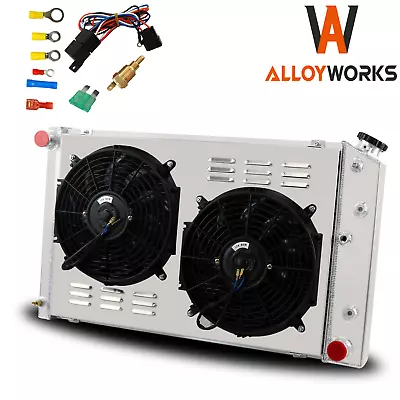 3 Row Aluminum Radiator Shroud Fan For 1978-88 /86  Chevy Monte Carlo/El Camino • $209