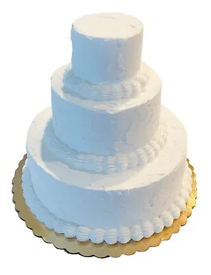 DEZICAKES Fake  Wedding Cake White 3 Tier Textured Wedding Cake Decoration • $79.99