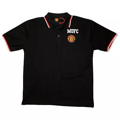 Manchester United Polo Shirt Mens XL Black MUFC Official Merchandise Polo • $24.99