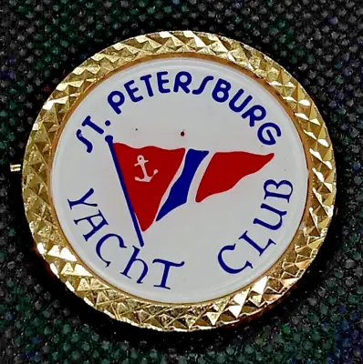 Vintage St. Petersburg Yacht Club Gold Tone Lapel Pin RARE • $45