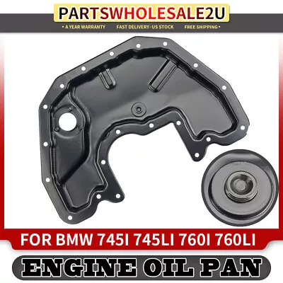 Lower Oil Pan For BMW 545i 550i 645Ci 650i 745i 745Li 545i V8 Petrol 11137574532 • $35.99