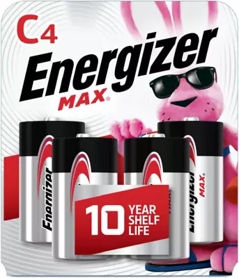 Energizer Max C Batteries Premium Alkaline C Cell Batteries (4 Battery Count) • $13.15