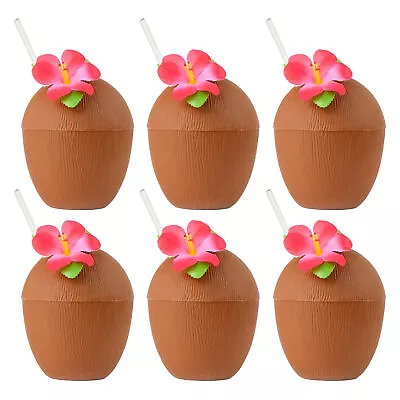 Coconut Cups Summer Hawaiian Party Tropical Cocktail Party Luau Reusable Cup • £4.99