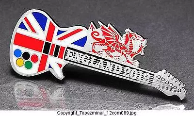 Olympic Pins 2012 England Union Jack U.k. London Flag Dragon Guitar - Silver • $4.99