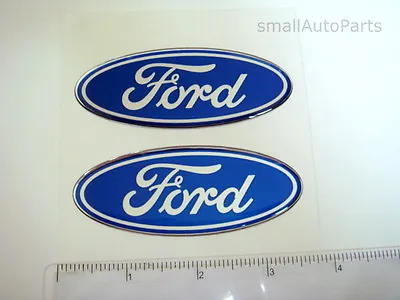 2 NEW FORD Hood/back/trunk Domed EMBLEMS Blue/chrome Logo Badge Tempo Gt Taurus • $27.95