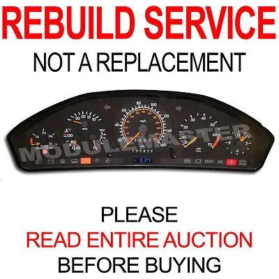 Rebuild Repair For 90 91 92 93 94 Mercedes SL S Class Instrument Cluster • $149.99